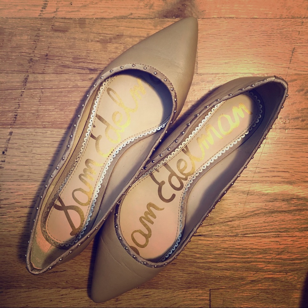 Sam Edelman Rivera size 8 nude pointy-toed flats